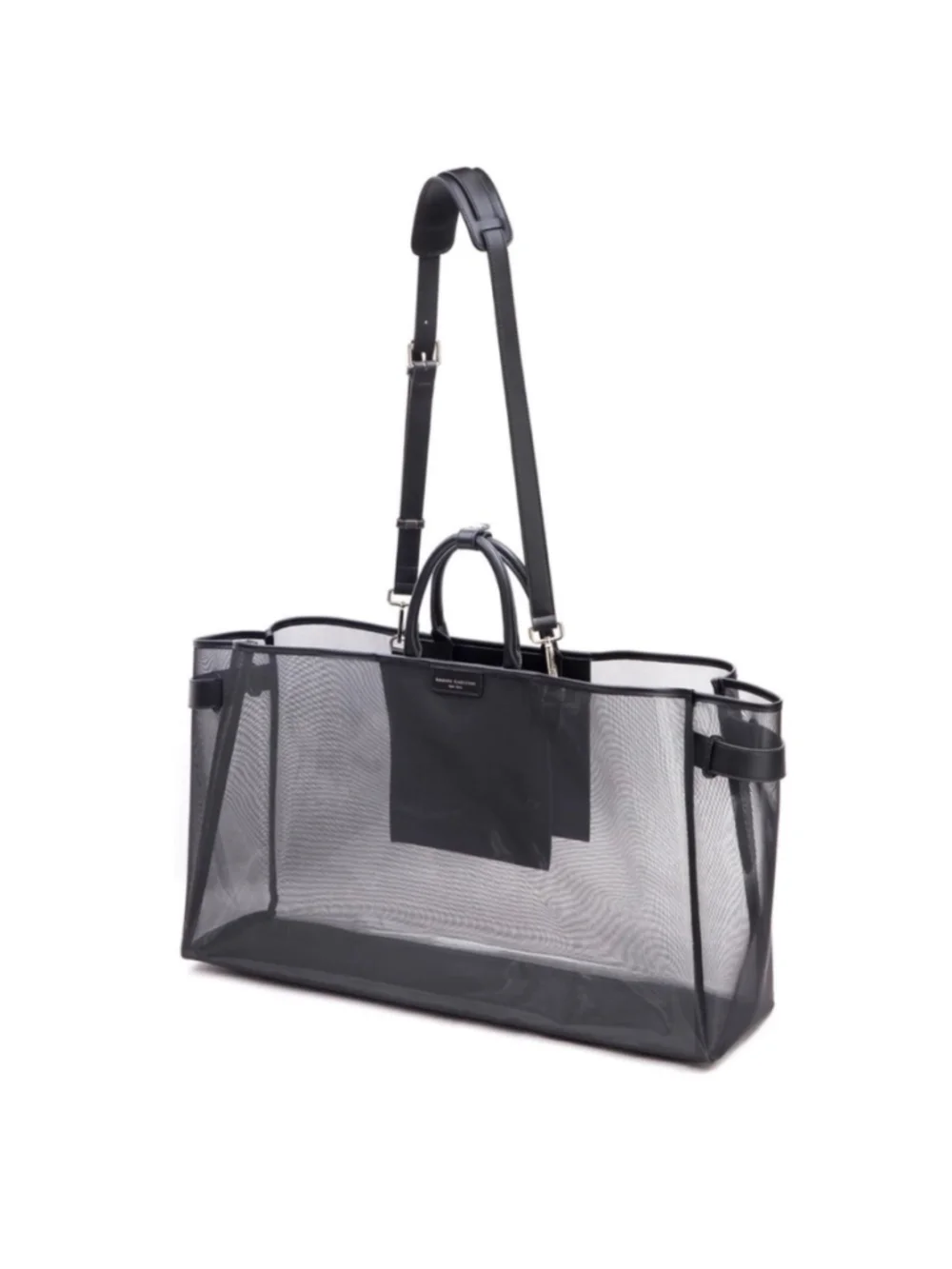 NEW Brandon Blackwood Green Market Mesh PVC Tote Jumbo Duffle Crossbody